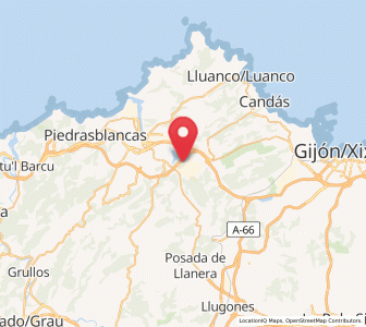 Map of Santa Cruz, Asturias