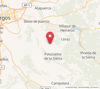Map of Santa Cruz de Juarros, Castille and León