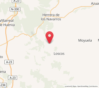 Map of Santa Cruz de Nogueras, Aragon