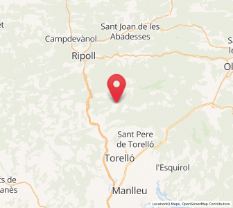 Map of Santa Maria de Besora, Catalonia