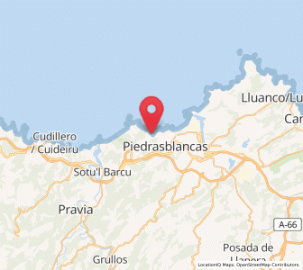 Map of Santa María del Mar, Asturias