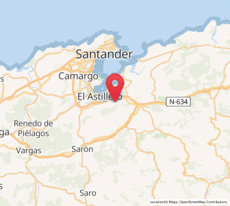 Map of Santiago, Cantabria