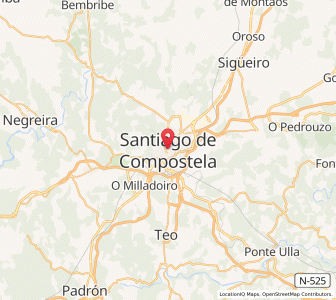 Map of Saint-Jacques-de-Compostelle, Galicia