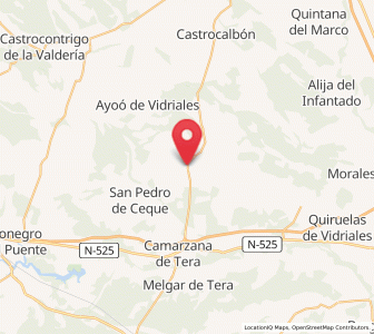 Map of Santibáñez de Vidriales, Castille and León