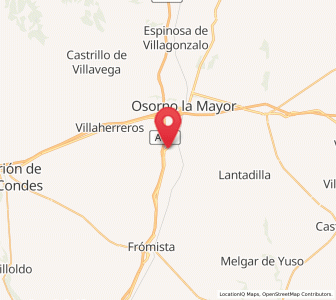 Map of Santillana de Campos, Castille and León