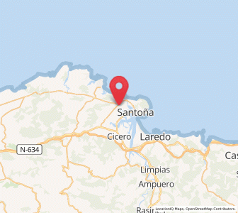 Map of Santiuste, Cantabria