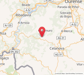 Map of Santome, Galicia