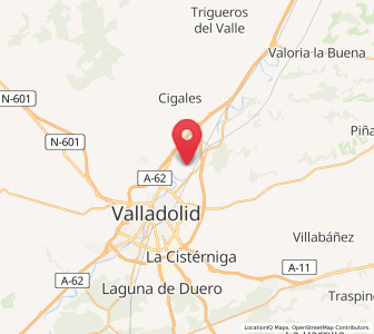 Map of Santovenia de Pisuerga, Castille and León
