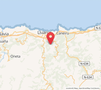 Map of Sapinas, Asturias