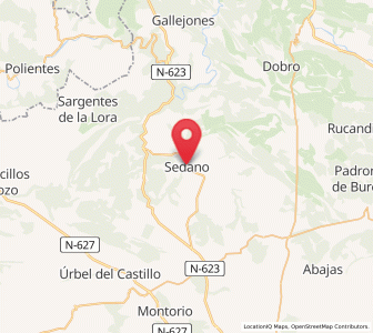 Map of Sedano, Castille and León