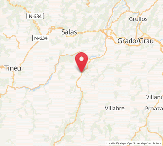 Map of Selviella, Asturias