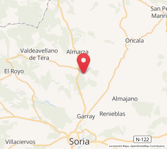 Map of Sepúlveda de la Sierra, Castille and León