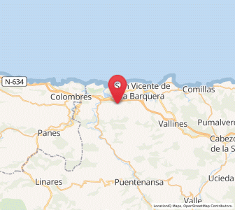 Map of Serdió, Cantabria
