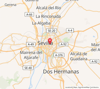 Map of Séville, Andalusia