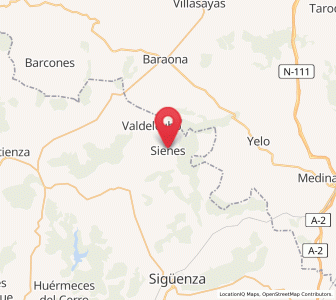 Map of Sienes, Castille-La Mancha
