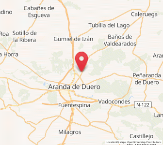 Map of Sinovas, Castille and León