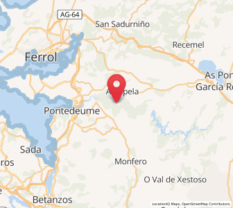 Map of Soaserra, Galicia