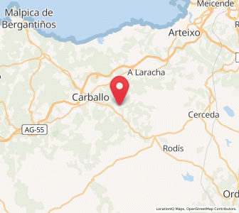 Map of Sofán, Galicia