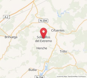 Map of Solanillos del Extremo, Castille-La Mancha