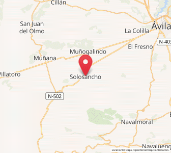 Map of Solosancho, Castille and León