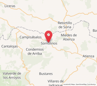 Map of Somolinos, Castille-La Mancha