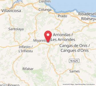 Map of Sorribas, Asturias