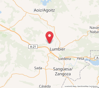 Map of Tabar, Navarre