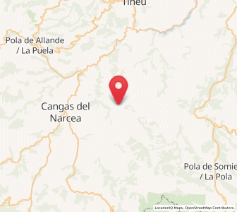 Map of Tainás, Asturias