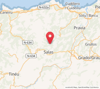 Map of Tárano, Asturias
