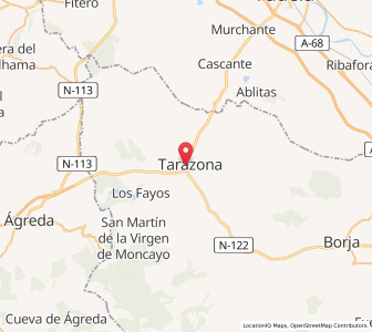 Map of Tarazona de Aragón, Aragon
