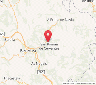 Map of Tarnas, Galicia