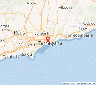 Map of Tarragone, Catalonia