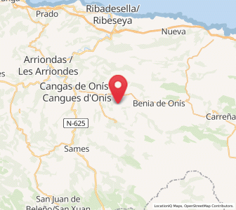 Map of Teleña, Asturias