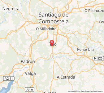 Map of Teo, Galicia