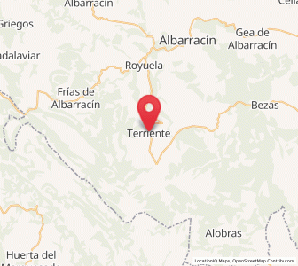 Map of Terriente, Aragon