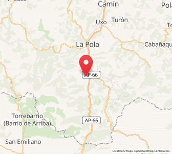 Map of Tíos, Asturias