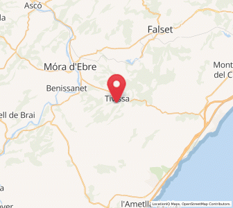 Map of Tivissa, Catalonia