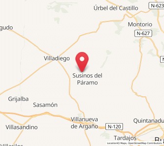 Map of Tobar, Castille and León