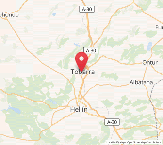 Map of Tobarra, Castille-La Mancha