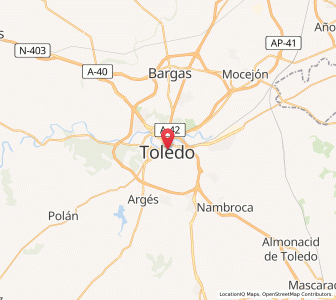 Map of Tolède, Castille-La Mancha