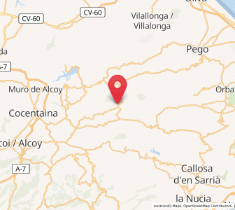 Map of Tollos, Valencia