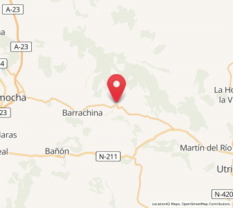 Map of Torrecilla del Rebollar, Aragon