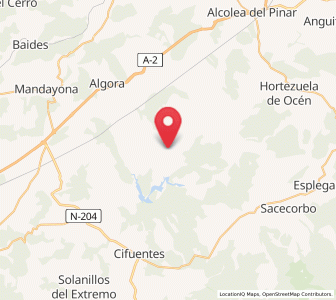 Map of Torrecuadrada de los Valles, Castille-La Mancha