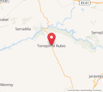 Map of Torrejón el Rubio, Extremadura