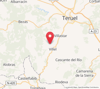 Map of Torrejón, Aragon