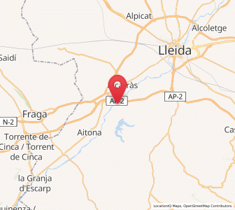 Map of Torres de Segre, Catalonia