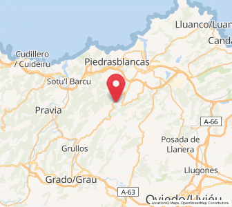 Map of Trejo, Asturias