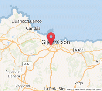 Map of Tremañes, Asturias