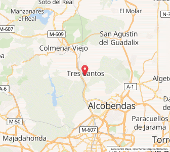 Map of Tres Cantos, Madrid