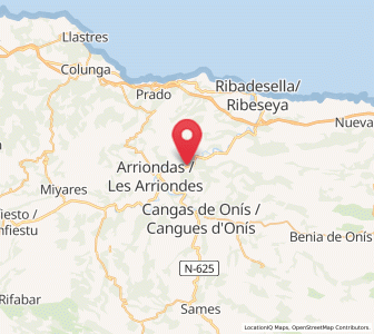 Map of Triongo, Asturias